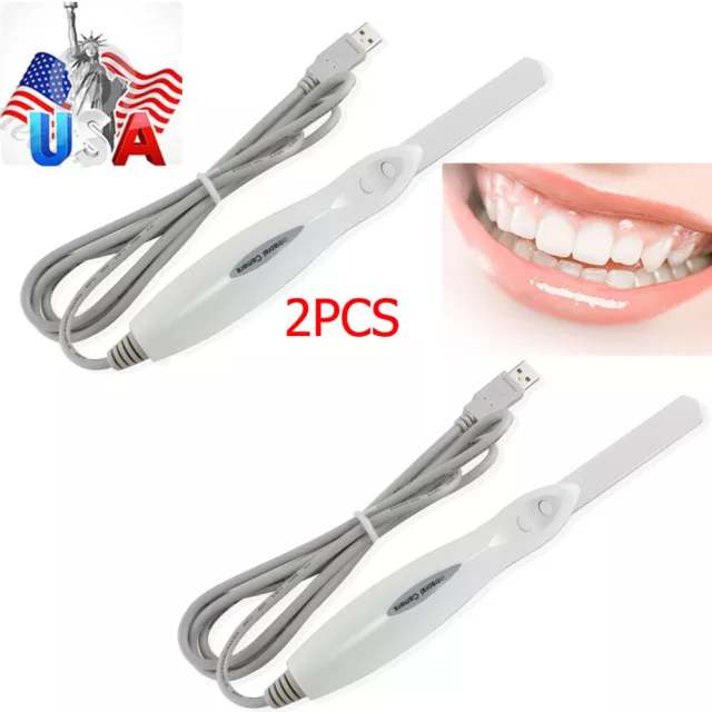 2PCS Denshine New Oral USB Dental Intraoral Camera 4 Mega Sharp Images CE