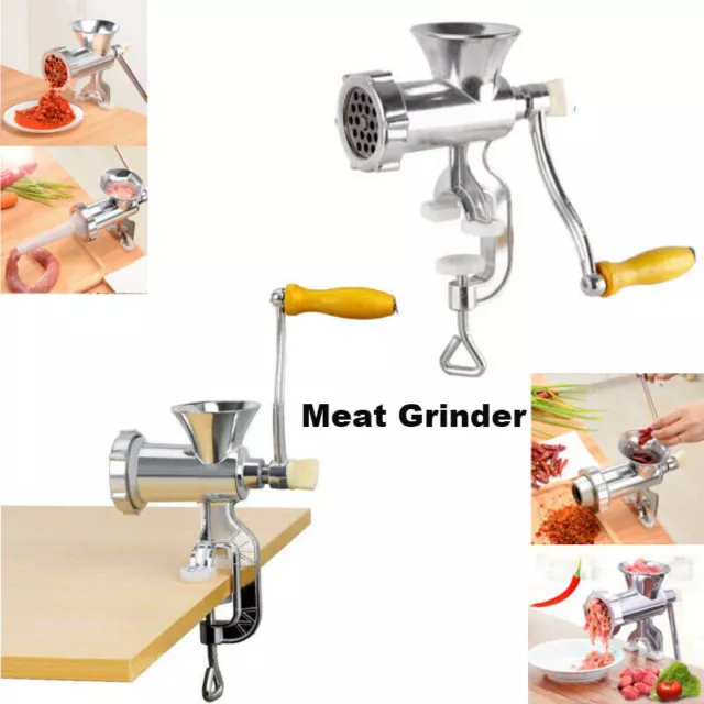 Heavy Duty Manual Meat Grinder Hand Operated Mincer Food Kitchen Maker Machine