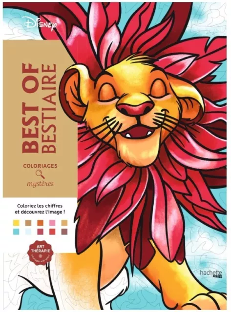 100 Disney Classics Coloring by Number Meditation Anti-Stress Creative  (French)