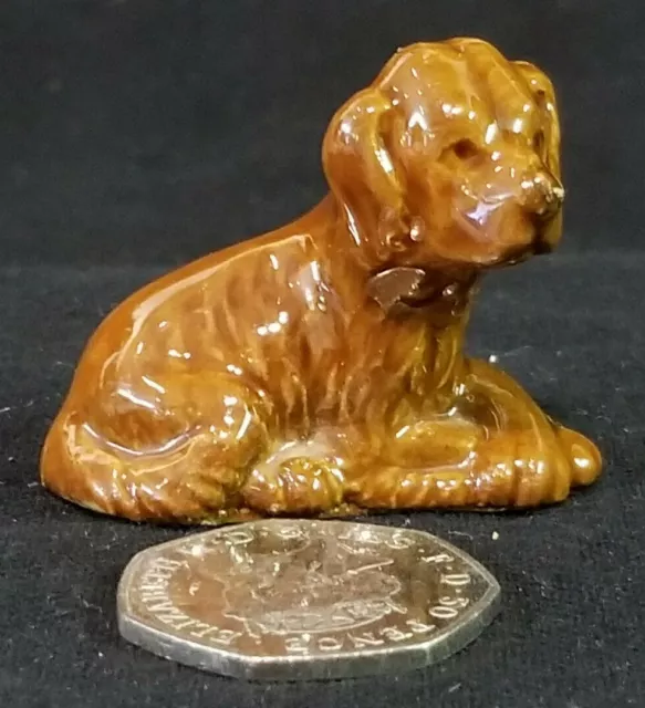 Vintage Wade Whimsies 'Dogs & Puppies' - Red Setter Resting Puppy, 1969-1982