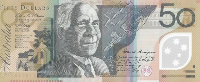 Australian $50 Dollar Polymer Banknote Circulated Valid Currency Australia