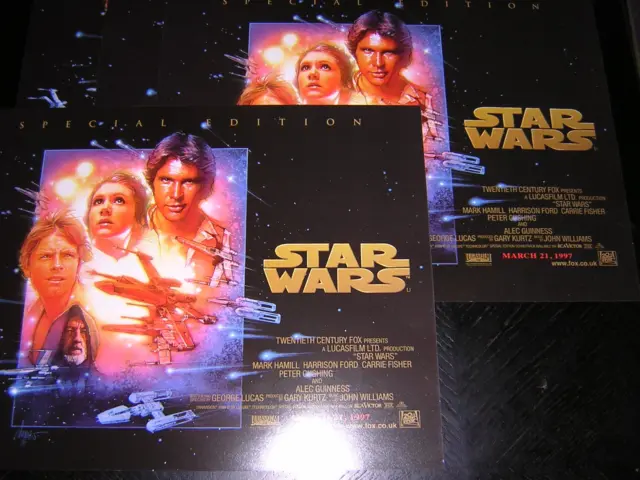 4 Small Original Promotional Posters - Star Wars - Special Edition