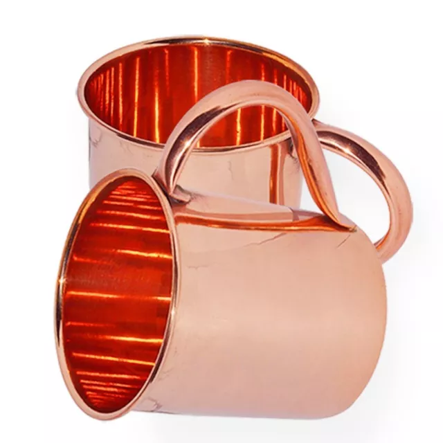 4 PURE SOLID COPPER MOSCOW MULE CUP 16oz BAR BEER MUG GIFT HOME DECOR Christmas