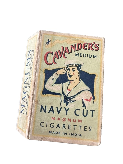 cavanders cigarette CAVANDERS NAVY CUT MAGNUMS Cigarette Packets cardbord empty HULLS Advertise  sign $15.00