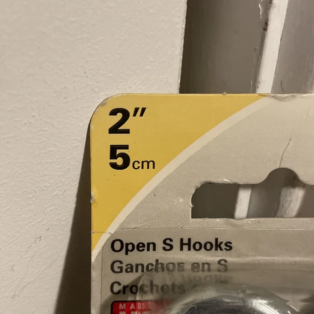 National Hardware 2”  N121-665 V2076 Open S Hooks in Zinc plated, 2 pack 3