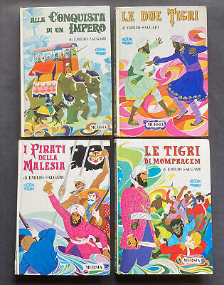 4 volumi Emilio Salgari Edizioni Mursia 1985 illustrati Carlo Alberto Michelini