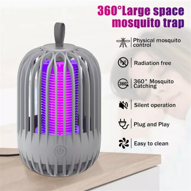 Electric Insect Mosquito Fly Kill Bug Zapper UV Home Indoor Pest Catcher Lamp 3