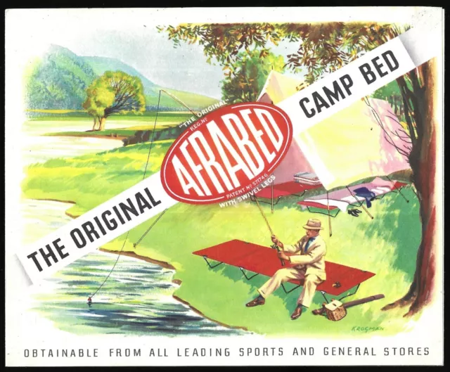 Vintage Afrabed Camping Beds Brochure Beautiful Art 1940s