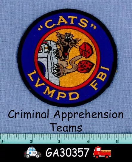 FBI LAS VEGAS CATS METRO CRIMINAL APPREHENSION TEAM NEVADA Police Shoulder Patch