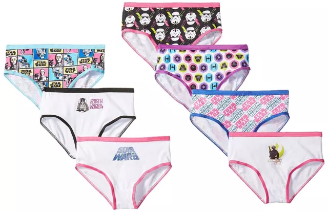 Fancy Nancy Girls Briefs 7-Pack Underwear Disney Panties Sizes 4, 6, 8