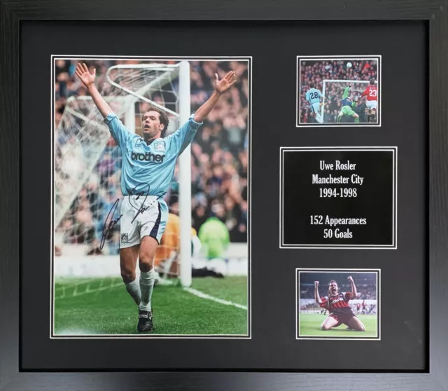 Foto Football Firmata Mcfc Uwe Rosler Firmata Manchester City Con Prova & Coa