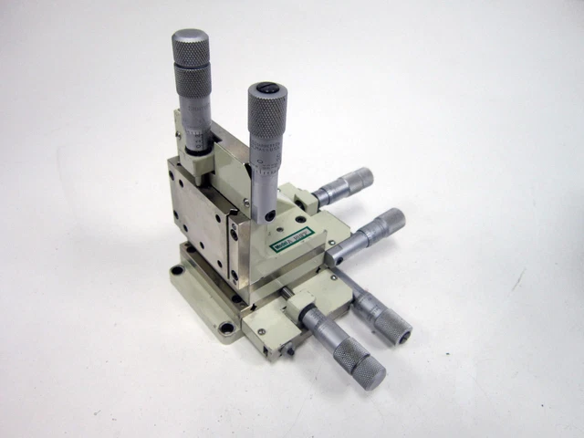 Line Tool Co. A Rhff Dual Micrometer Fine Focus Linear Stage Xyz 3-Axis A-Rhff