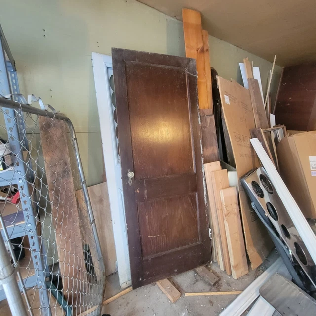 ANTIQUE VINTAGE 2 PANEL INTERIOR DOOR  32 x 80 x 1 1/4 WE SHIP!!!!!!!!!!