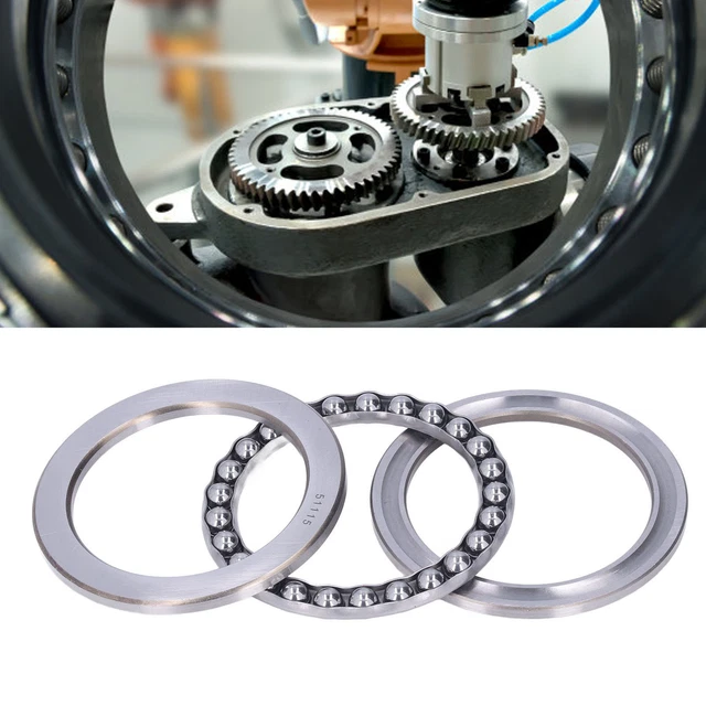 3Pcs Schubkugellager Kohlenstoffstahl Single Direction Kugellager Für Jack