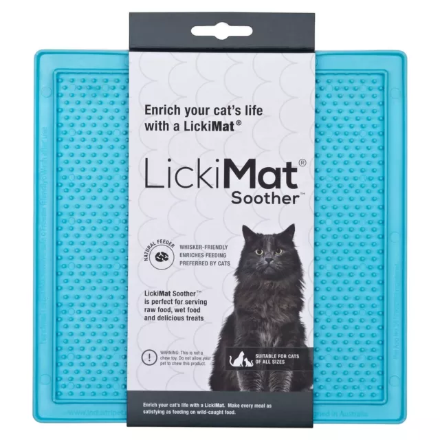 LickiMat Sucette Chat Turquoise, Anti-schling-matte pour Chats, Neuf