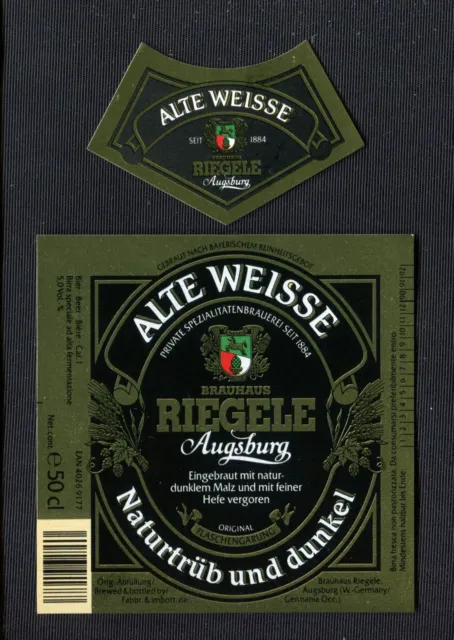 Bieretiketten Riegele Augsburg