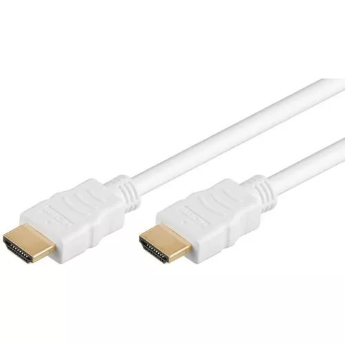 5m HDMI with Ethernet Kabel weiß HDCP 3D FullHD 4K Ultra HD Stecker vergoldet