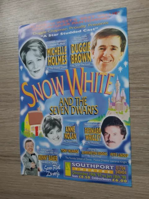 Pantomime Southport Theatre Flyer 1997, Kenny Baker R2 D2, Duggie Chapman