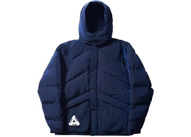 PALACE SKATEBOARDS HALF Zip Packer Jacket Blue Large Orange