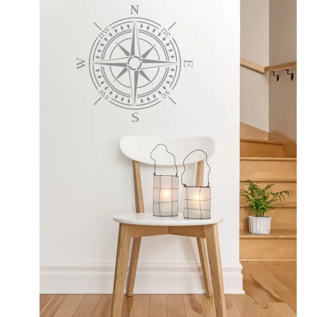 Compass bearing Stencil, Large stencil for DIY Walls decor Painting art