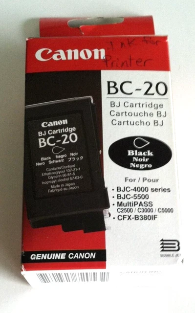 Canon BC-20 Black Ink BJ Cartridge