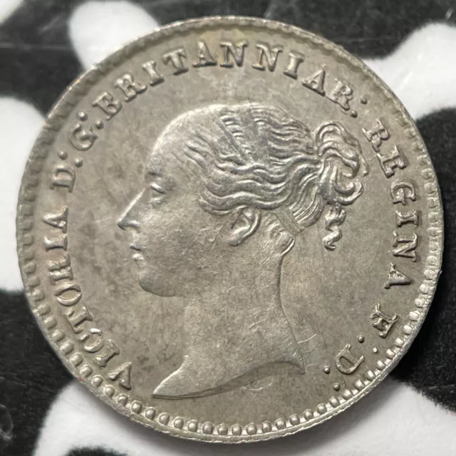 1879 Great Britain Maundy 1 Pence Lot#D7378 Silver! 11,000 Minted