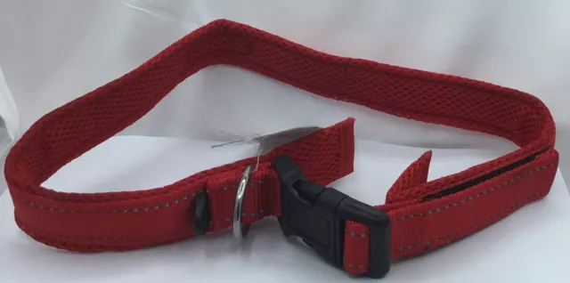 Dog Pet Adjustable Nylon Collar XXL 23-26” Red Clip New With Tags