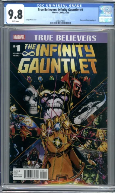 True Believers: Infinity Gauntlet #1 Thanos George Perez Marvel Comics  CGC 9.8