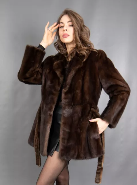 3749 GORGEOUS REAL Mink Coat Luxury Fur Jacket Beautiful Look Size M $1 ...