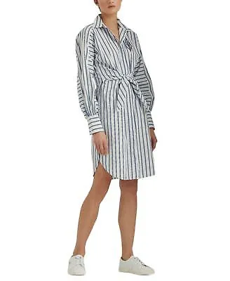 Ralph Lauren Striped Cotton Broadcloth Shirtdress
