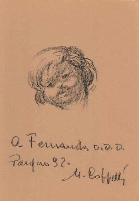 Pittore Uber Coppelli (1919-2000) - Putto Con Dedica - Lotto 4