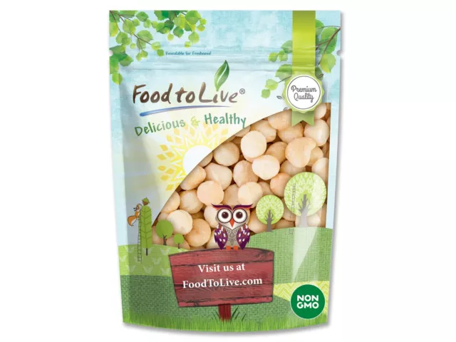 Whole Macadamia Nuts, Non-GMO Verified - Kosher, Raw, Vegan - by Food To Live