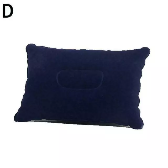 Inflatable PVC And Nylon Pillow Soft Blow up Sleep Cushion Camping