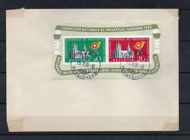 Schweiz FDC Block 15 Nationale Briefmarkenausstellung, Lausanne 1955