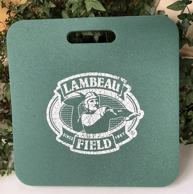 GREEN BAY PACKERS LAMBEAU FIELD Logo 14" Seat Cushion Vtg NFL Football