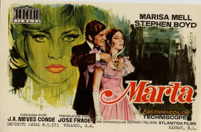 Año 1973. Programa publicitario de CINE. Título: Marta.