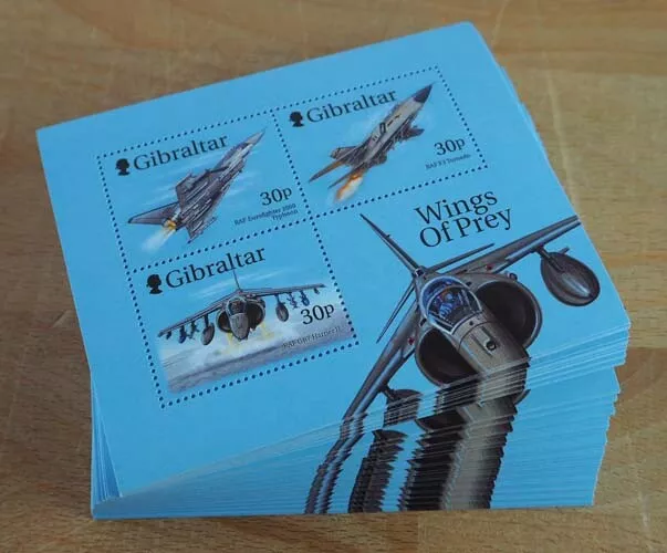 1999 Gibraltar; 200 Blocks Flugzeug, Bl. 38, postfrisch/MNH, ME 800,-