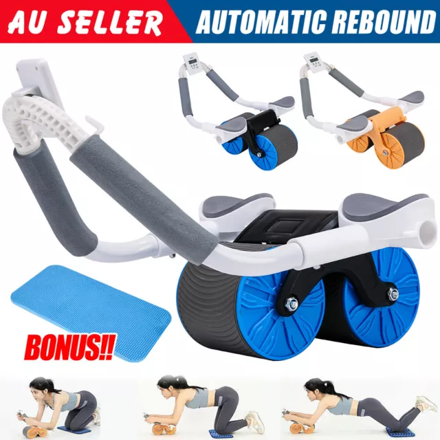 Plank Elbow Ab Abdominal Roller Wheel for Core Trainer Support Automatic Rebound