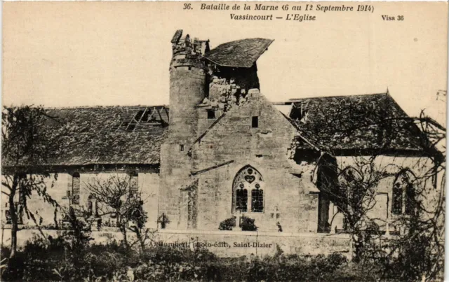 CPA MILITAIRE Bataille de la Marne-Vassincourt, L'Eglise (316063)