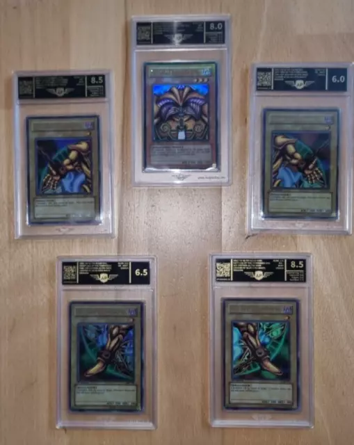 Graded Komplette Exodia Yugioh, 2002 , Englisch ,LOB  ,Ultra Rare, 1.Auflage