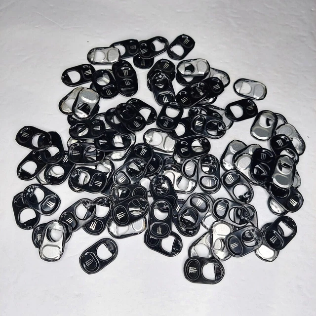 MONSTER ENERGY DRINK All Black Can Tab Lot of 135 Unlock the Vault