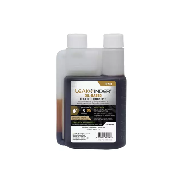 LEAKFINDER LF2008 8oz Automotive Oil-Based Fluid Leak Detection Dye - Single