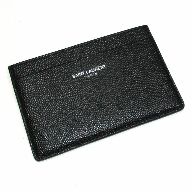 Yves Saint Laurent Card Case Business Holder Leather Black vKw04