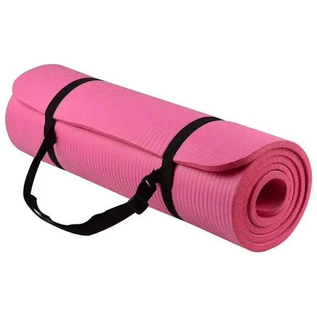 Yoga Mat Thick Exercise Mat Gym Workout Fitness Pilates Non Slip 15mm NBR