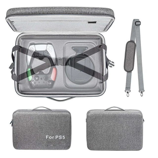 For PS5 Travel Storage Shoulder Bag Game Console Controller Headphone Waterproof