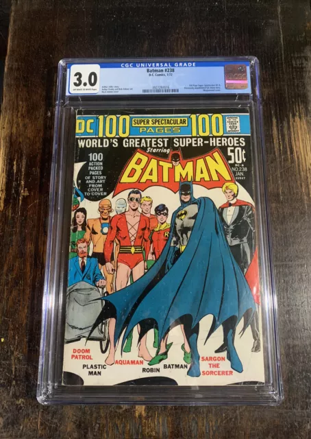 Batman Comic #238 CGC 3.0⭐️1972⭐️Classic Neal Adams Cover⭐️