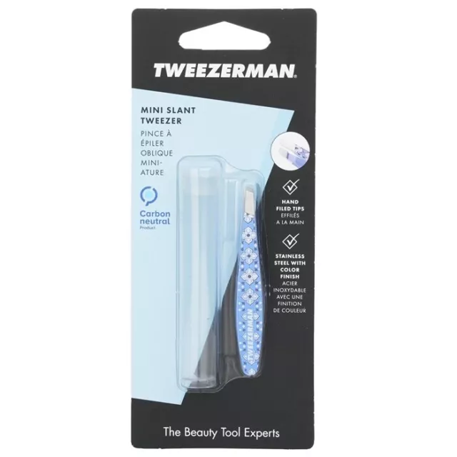 NEW Tweezerman Mini Slant Tweezer - Lisbon Sea Womens Makeup