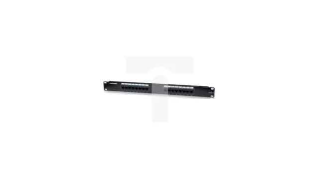 Patchpanel UTP Cat6 16 Ports, 1HE, schwarz /T2DE