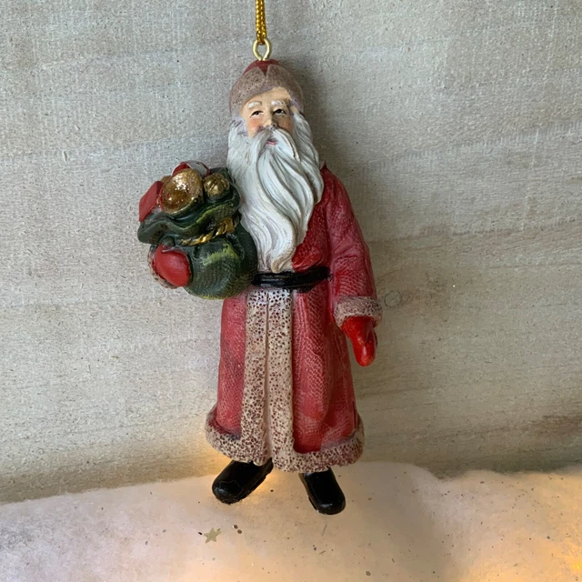 Traditional Father Christmas Tree Decoration Hanging Gisela Graham Santa