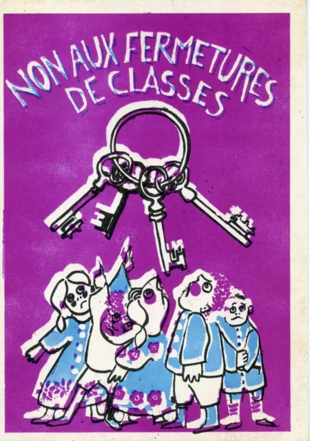 Cpsm / Postcard / Illustrator / No To Class Closures / Avignon